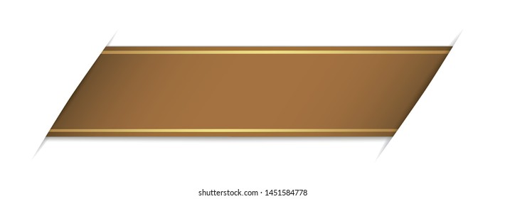 brown ribbon on white background
