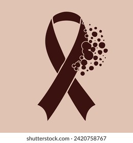 The brown ribbon symbolizes a type of skin cancer. The disease is called Melanoma.