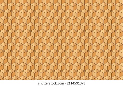 Brown rimmed paper box, seamless pattern background. Vector illustration.