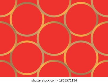 Brown rings on a red background. Seamless texture. For printing, packaging and fabric design. - Powered by Shutterstock - Get 15% off with code: PIKWIZARD15