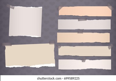 Ripped White Colorful Note Notebook Paper Stock Vector (Royalty Free ...