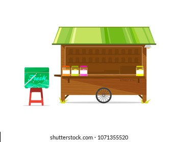 Brown Road Stall with Green Roof