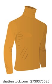 Braunes Rollkragenhemd. Vektorgrafik