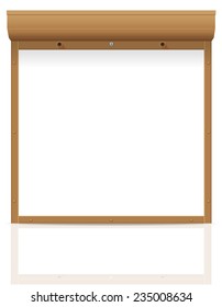 brown rolling shutters vector illustration isolated on white background