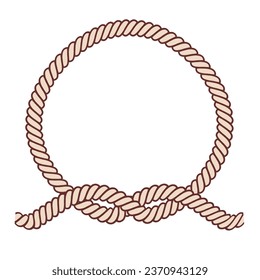 brown rope art drawn round frame