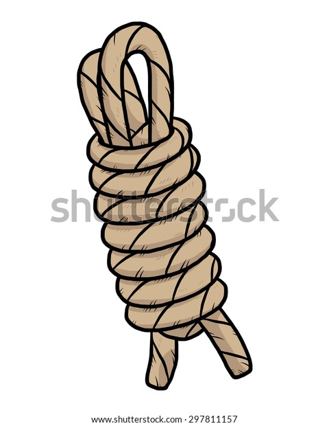 brown rope / cartoon vector and illustration, hand drawn style ...