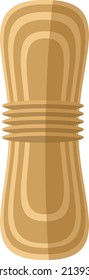 Brown rope, illustration, vector on a white background.