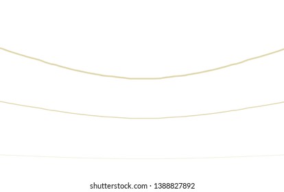 Brown rope, white background. vector illustration