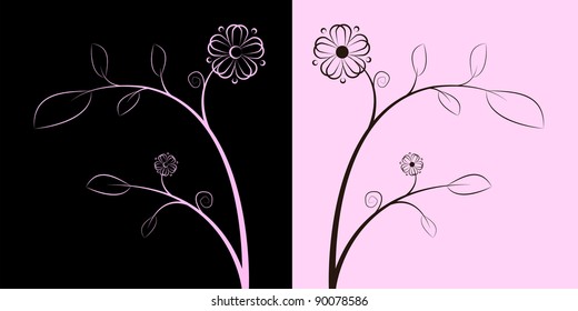 brown and rose flowers