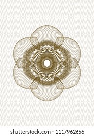 Brown rosette. Linear Illustration.