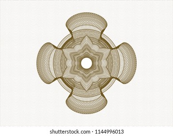 Brown rosette. Linear Illustration.