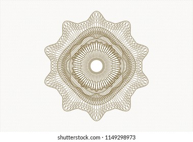 Brown rosette. Linear Illustration.