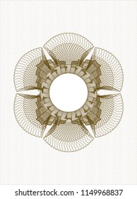 Brown rosette. Linear Illustration.