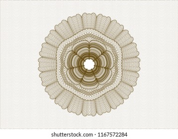 Brown rosette. Linear Illustration.