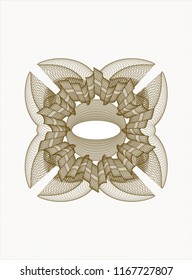 Brown rosette. Linear Illustration.