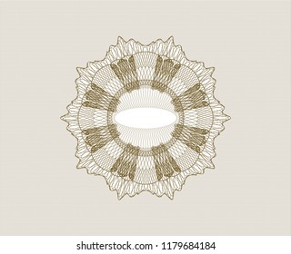 Brown rosette. Linear Illustration.