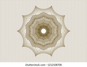 Brown rosette. Linear Illustration.