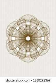 Brown rosette. Linear Illustration.