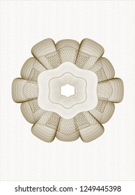 Brown rosette. Linear Illustration.