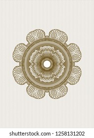 Brown rosette. Linear Illustration.