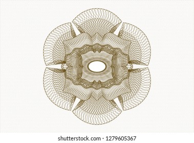 Brown rosette. Linear Illustration.