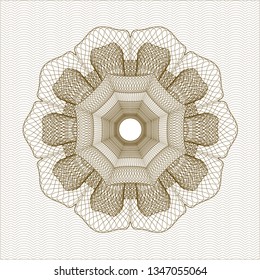 Brown rosette. Linear Illustration.