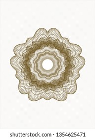 Brown rosette. Linear Illustration.