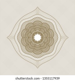 Brown rosette. Linear Illustration.