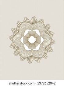 Brown rosette. Linear Illustration.
