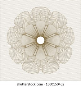 Brown rosette. Linear Illustration.