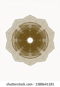 Brown rosette. Linear Illustration. Vector, Detailed.