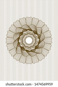 Brown rosette. Linear Illustration. Vector, Detailed.