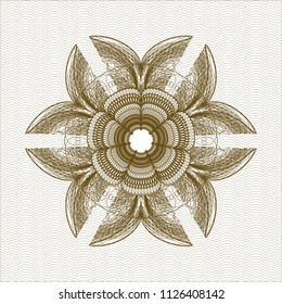 Brown rosette (money style emblem)