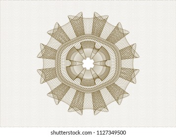 Brown rosette (money style emblem)