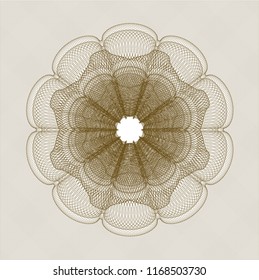 Brown rosette (money style emblem)