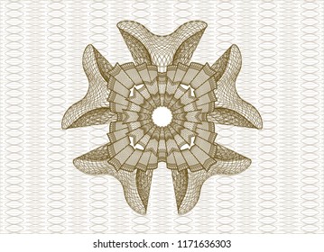 Brown rosette (money style emblem)