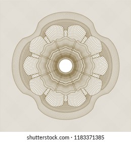 Brown rosette (money style emblem)