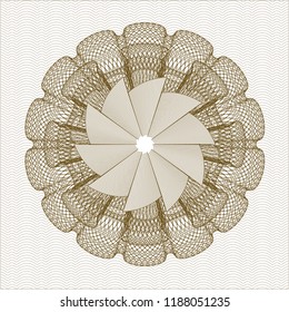 Brown rosette (money style emblem)