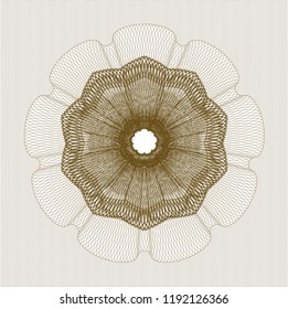 Brown rosette (money style emblem)