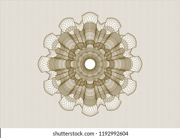 Brown rosette (money style emblem)