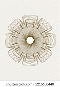 Brown rosette (money style emblem)