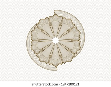 Brown rosette (money style emblem)