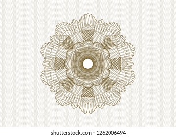 Brown rosette (money style emblem)