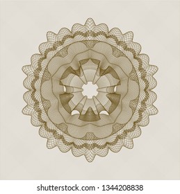 Brown rosette (money style emblem)