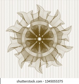 Brown rosette (money style emblem)
