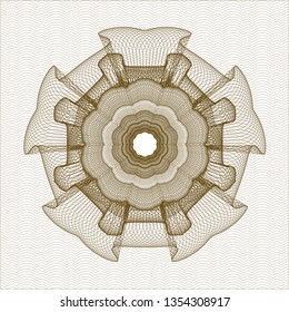 Brown rosette (money style emblem)