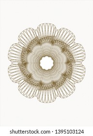 Brown rosette (money style emblem). Vector Illustration. Detailed.