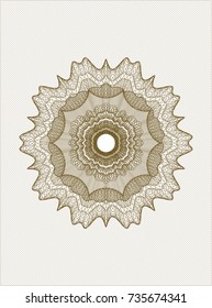 Brown rosette (money style emblem)
