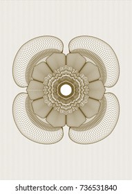 Brown rosette (money style emblem)