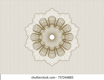 Brown rosette (money style emblem)